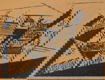 Antonio Frasconi (American, 1919-2013) woodcut