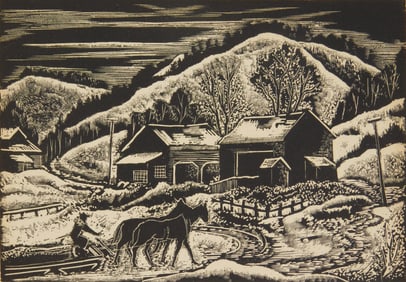 Emil Ganso (American, 1895-1941) wood engraving