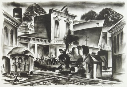 Edwin Fulwider (American, 1913-2003) lithograph