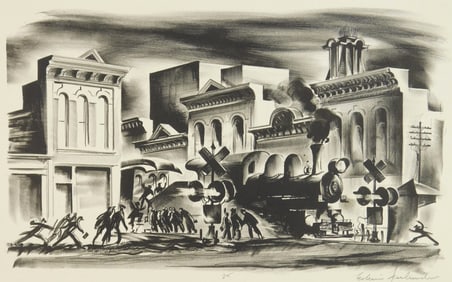 Edwin Fulwider (American, 1913-2003) lithograph