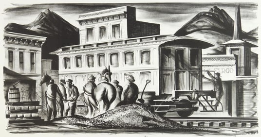 Edwin Fulwider (American, 1913-2003) lithograph