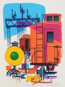 Edwin Fulwider (American, 1913-2003) silkscreen