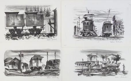 4 Edwin Fulwider (American, 1913-2003) lithographs