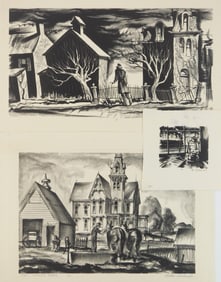 3 Edwin Fulwider (American, 1913-2003) lithographs