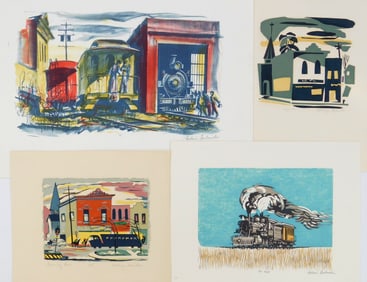 2 Edwin Fulwider (American, 1913-2003) prints & 2 Kathryn Fulwider (American, 1915-2003)