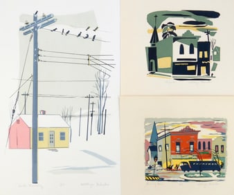 3 Kathryn Fulwider (American, 1915-2003) screenprints