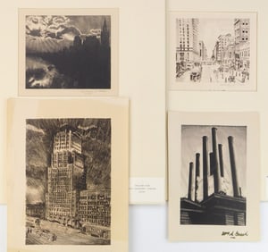 4 William S. Gisch (American, 1906-1989) lithographs