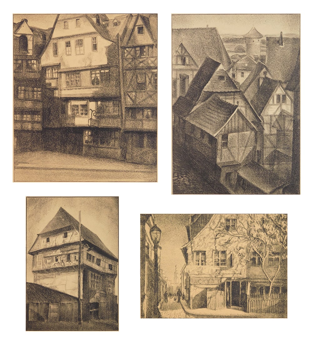 4 William S. Gisch (American, 1906-1989) lithographs (1 of 13)