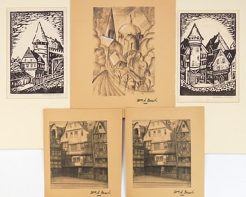 5 William S. Gisch (American, 1906-1989) prints