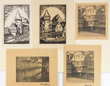 5 William S. Gisch (American, 1906-1989) prints