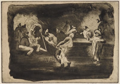 George O. Pop Hart (American, 1868-1933) etching & aquatint