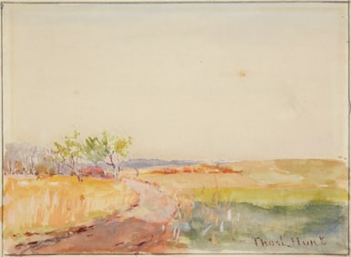 Thomas Hunt (Canadian/ American, 1882-1938) watercolor