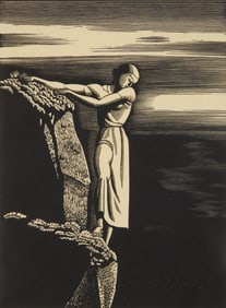 Rockwell Kent (American, 1882-1971) wood engraving