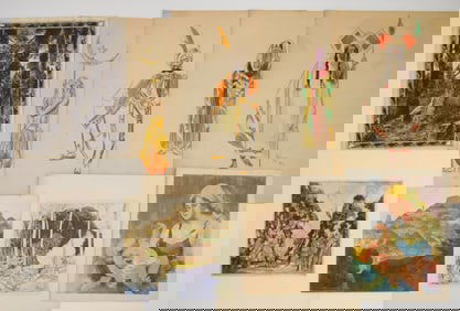 9 Alexander Oscar Levy (American, 1881-1947) works on paper