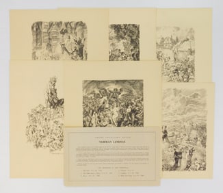 after Norman Lindsay (Australian, 1879-1969) lithographs
