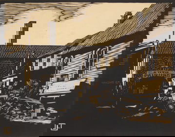 Herschel C. Logan (American, 1901-1987) woodcut