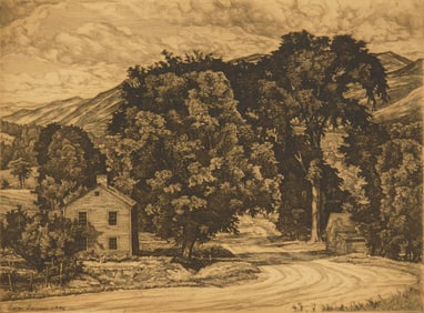 Luigi Lucioni (American, 1900-1988) etching