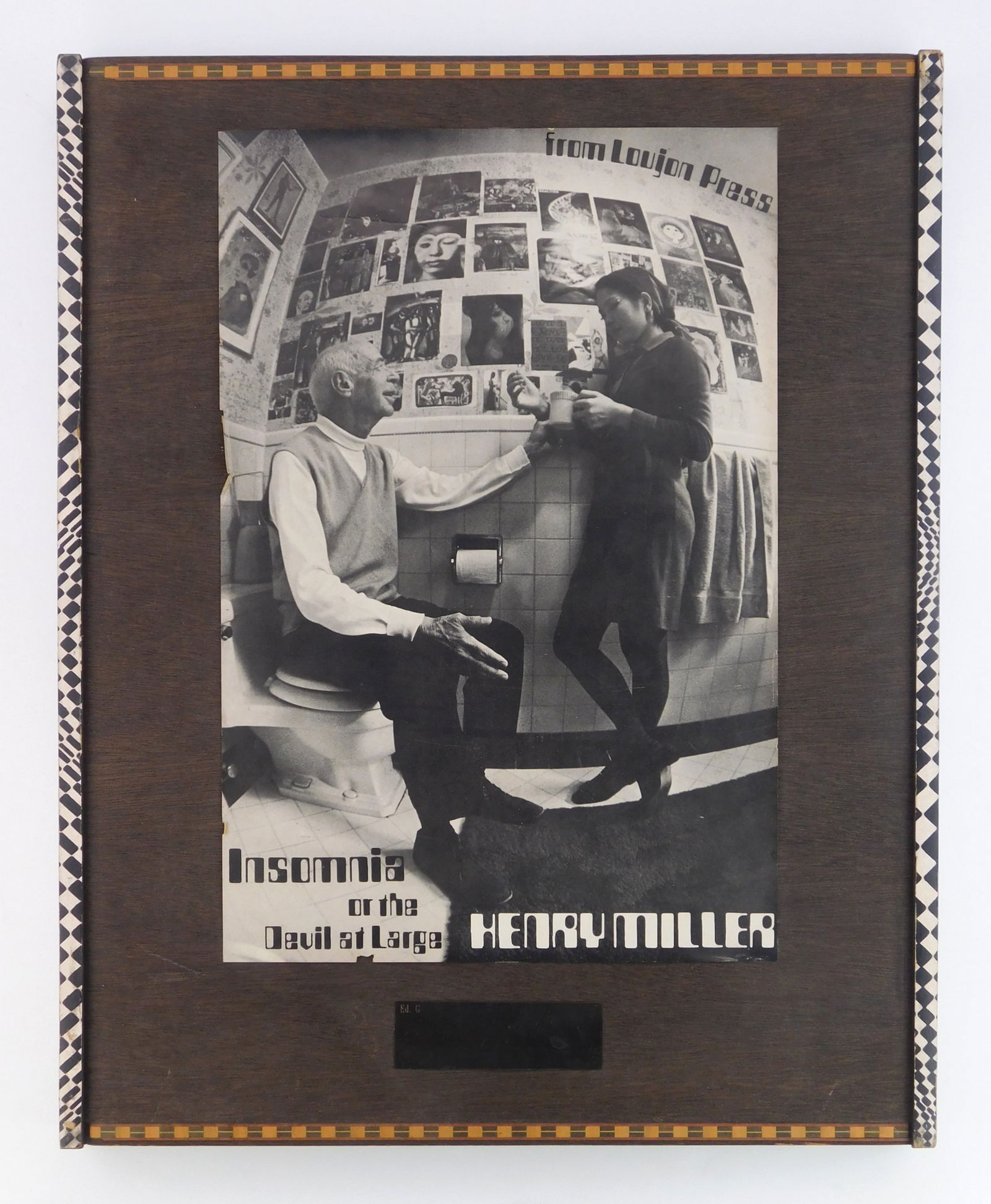 Henry Miller (American, 1891-1980) portfolio: Insomnia or the Devil at Large First Edition (Edition G of 385 copies) of Henry Miller's Insomnia or the Devil at Large portfolio, Loujon Press, Albuquerque, 1970. Signed by Miller and dated "