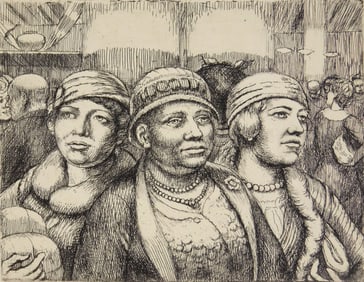 Kenneth Hayes Miller (American, 1876-1952) etching