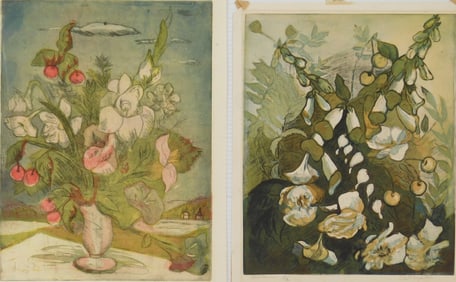 Edith H. Peck (American, 1884-1957) 2 etchings