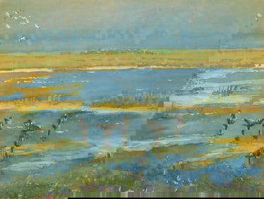 Arthur Schneider (American, 1866-1942) watercolor