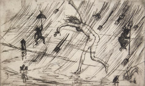 James Swann (American, 1905-1985) drypoint