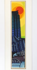 Clifton Karhu (Japanese, 1927-2007) woodcut
