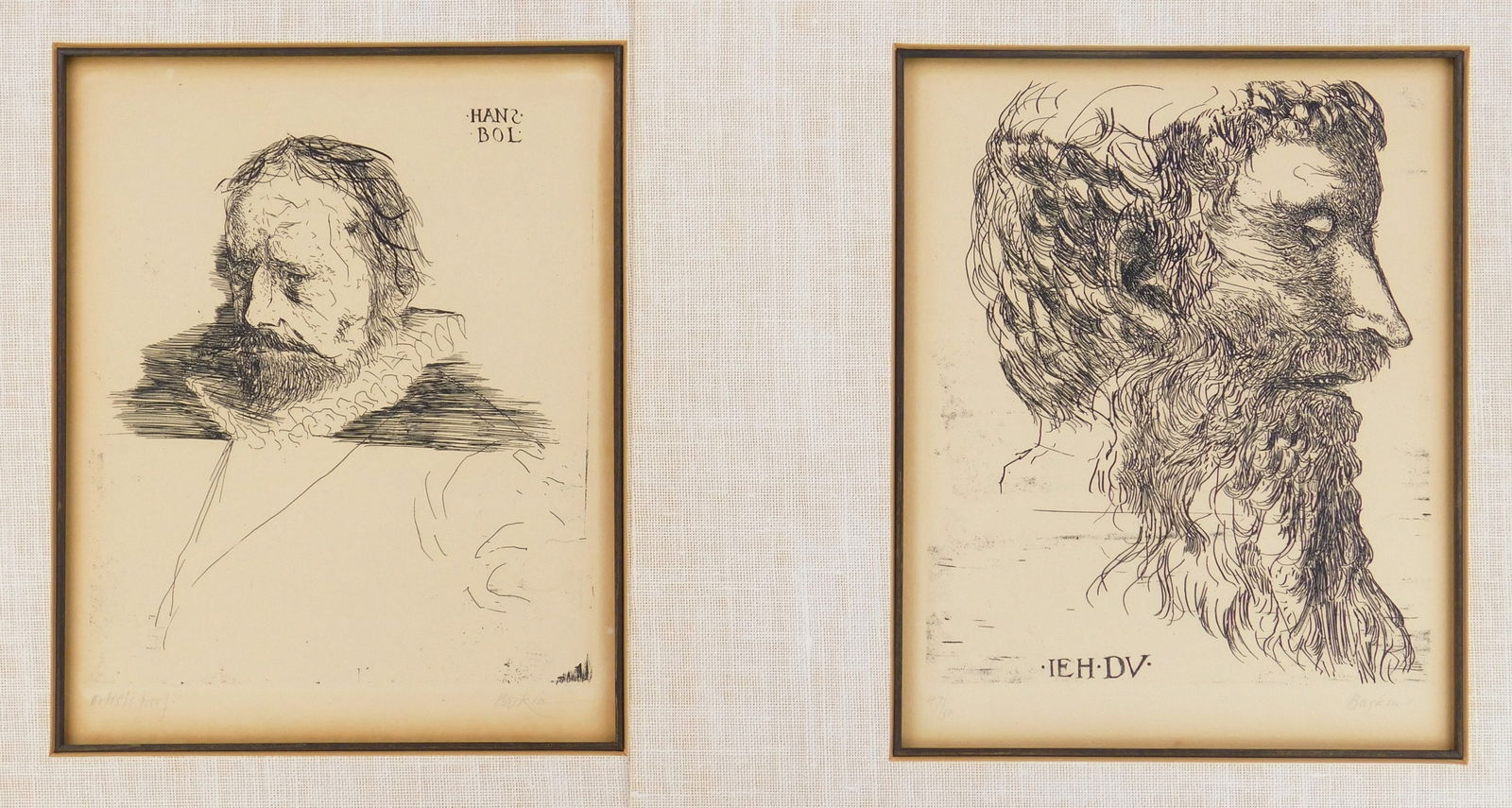 2 Leonard Baskin (American, 1922-2000) etchings (1 of 11)