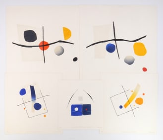 5 Patrick Jannin-Oms (French, 1944- ) aquatints