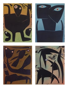 4 Marvin Jones (American, 1940-2005) relief prints