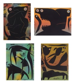 4 Marvin Jones (American, 1940-2005) relief prints