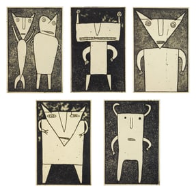 5 Marvin Jones (American, 1940-2005) relief prints