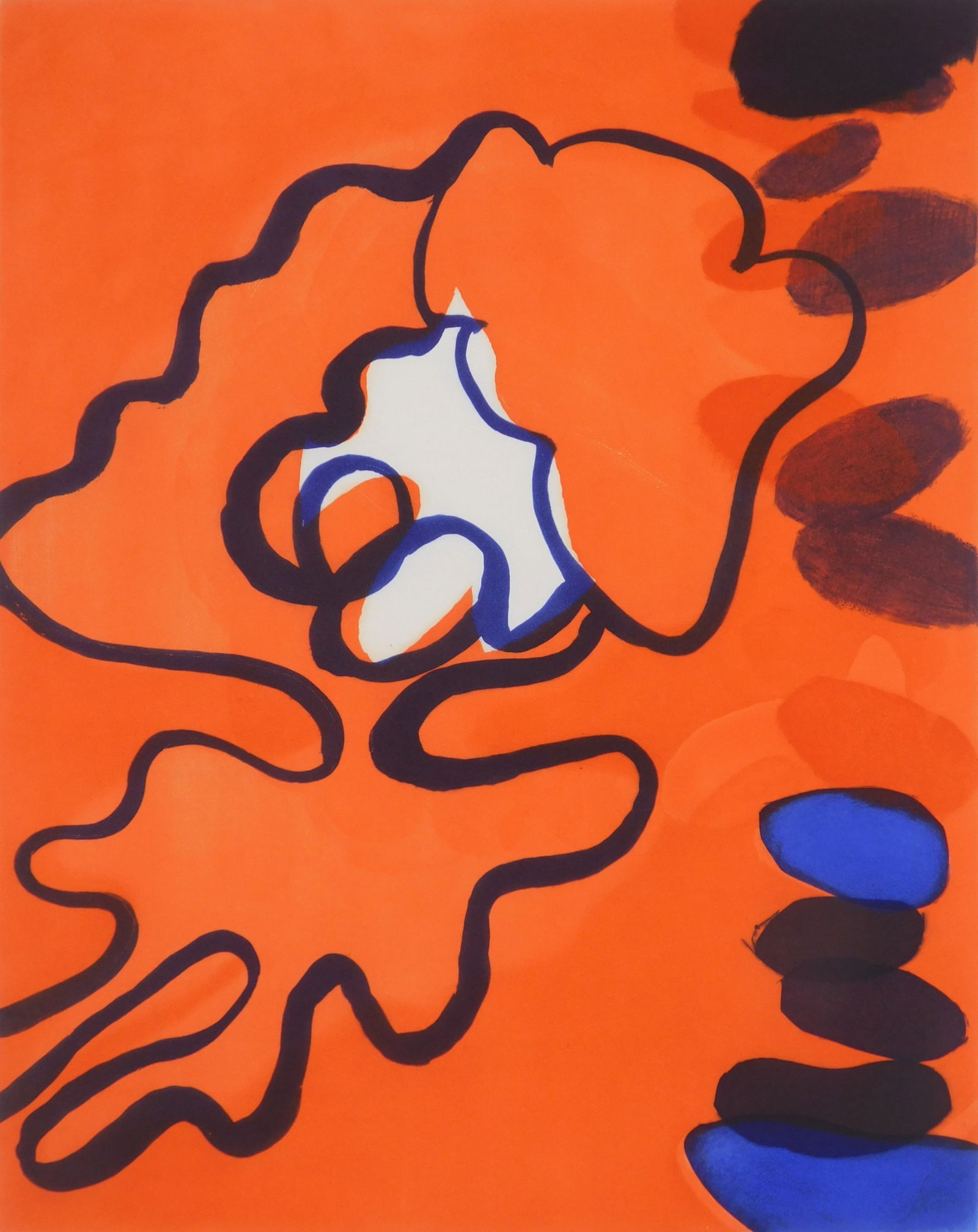 Jane Kent (American, 1952- ) aquatint: The Blue Optimist aquatint, mezzotint and roulette in colors, 2006, signed, dated and titled in pencil, The Print Club of Cleveland publication no. 85 for 2007. 15 x 11 3/4'' Provenance: Priva