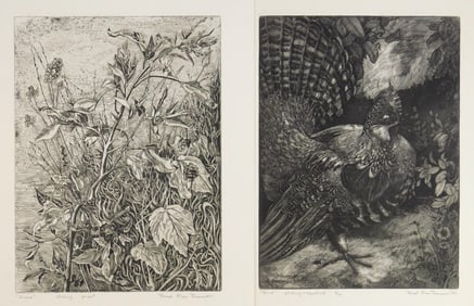 2 Reed Thomason (American, 1938-2009)  etchings