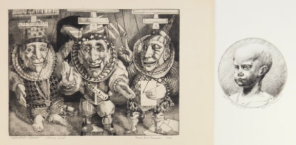 2 Reed Thomason (American, 1938-2009)  engravings