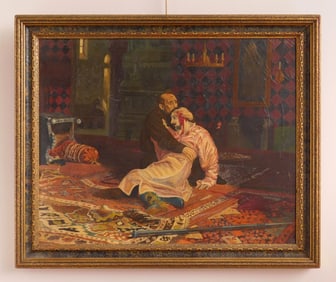 copy after Ilya Repin IRussian, 1844-1930) oil