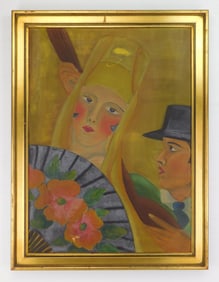 20th c. American School oil