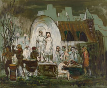 Albert Pels (American, 1910-1998) oil