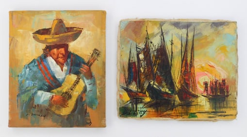 2 20th c. American School oils