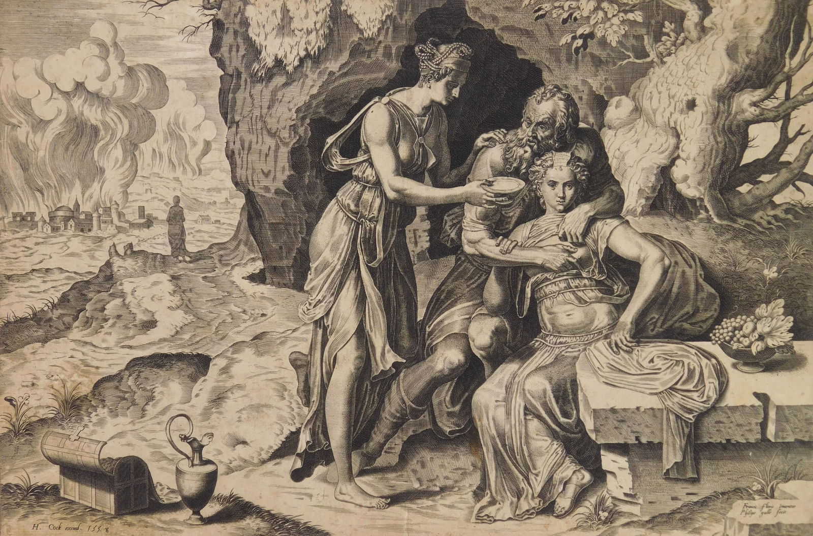 Philipe Galle (Netherlandish, 1537-1612) engraving (1 of 5)