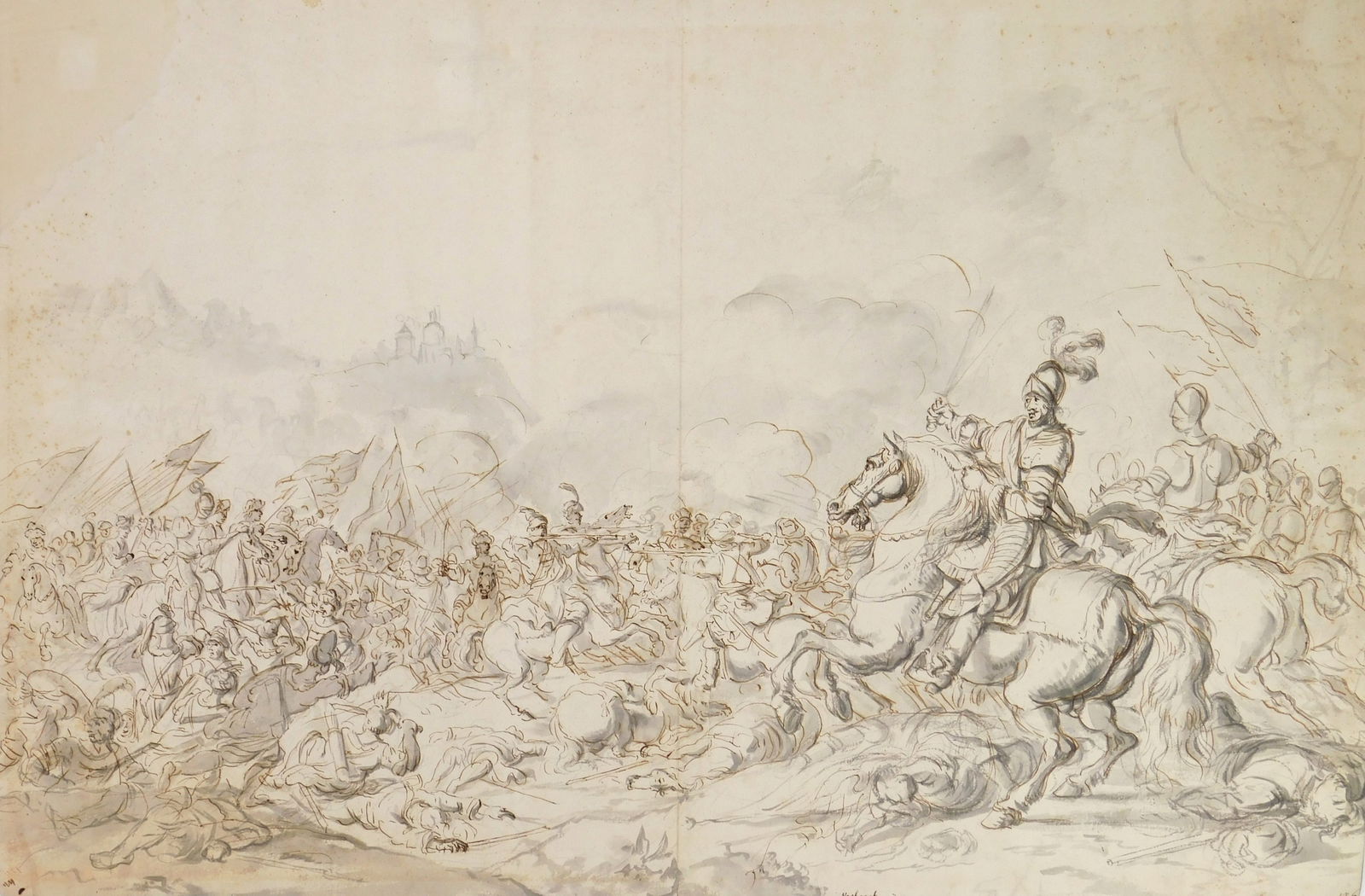 Gysbert Verhoek (Dutch, 1644 - 1690) ink drawing (1 of 6)