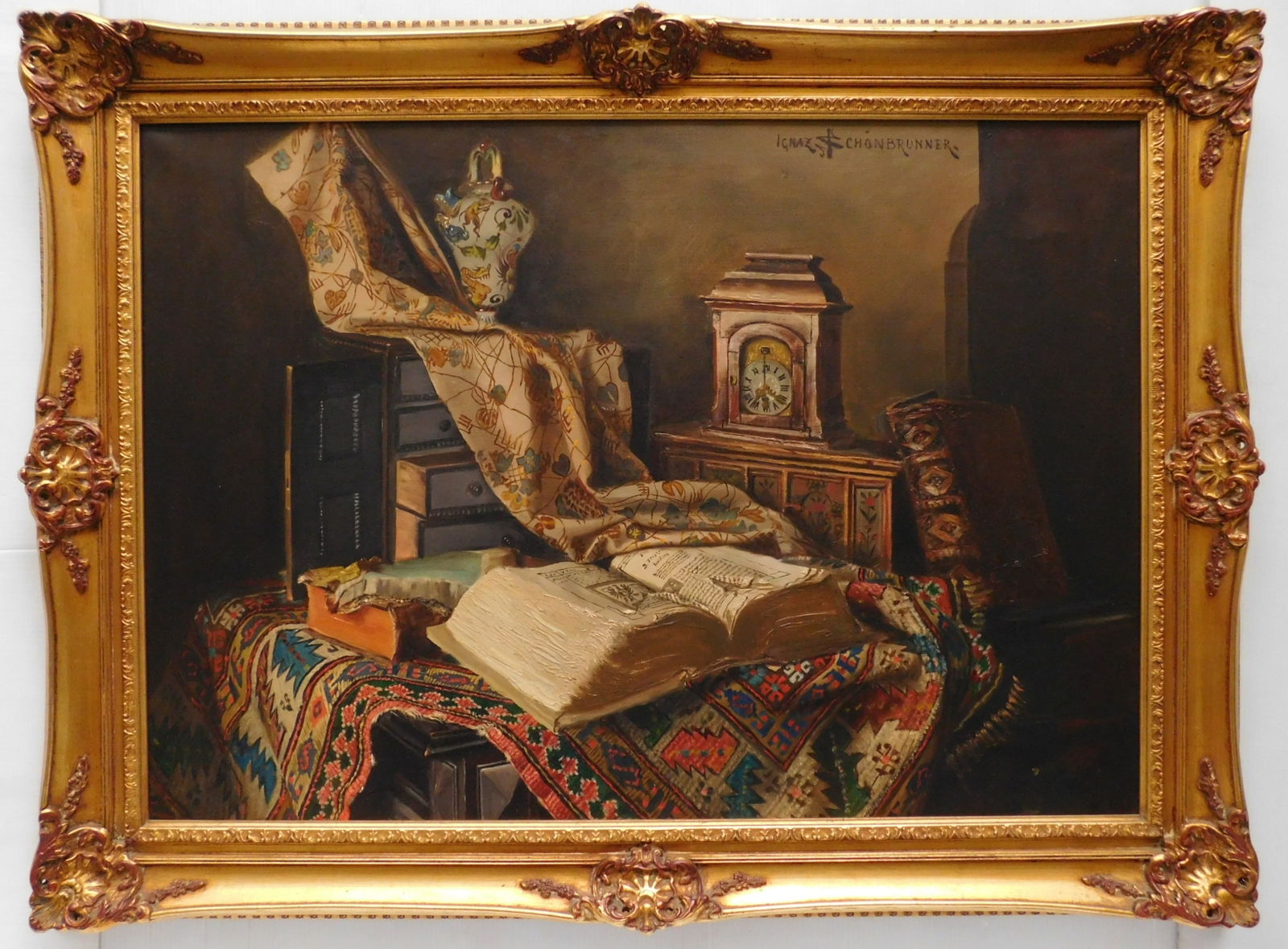 Ignaz Schonbrunner (Austrian, 1835-1921) oil (1 of 3)