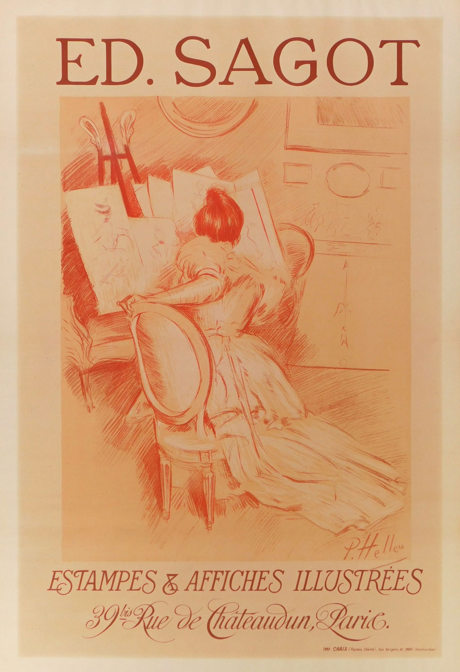 Paul-Cesar Helleu (French, 1859-1927) lithographic poster (1 of 5)