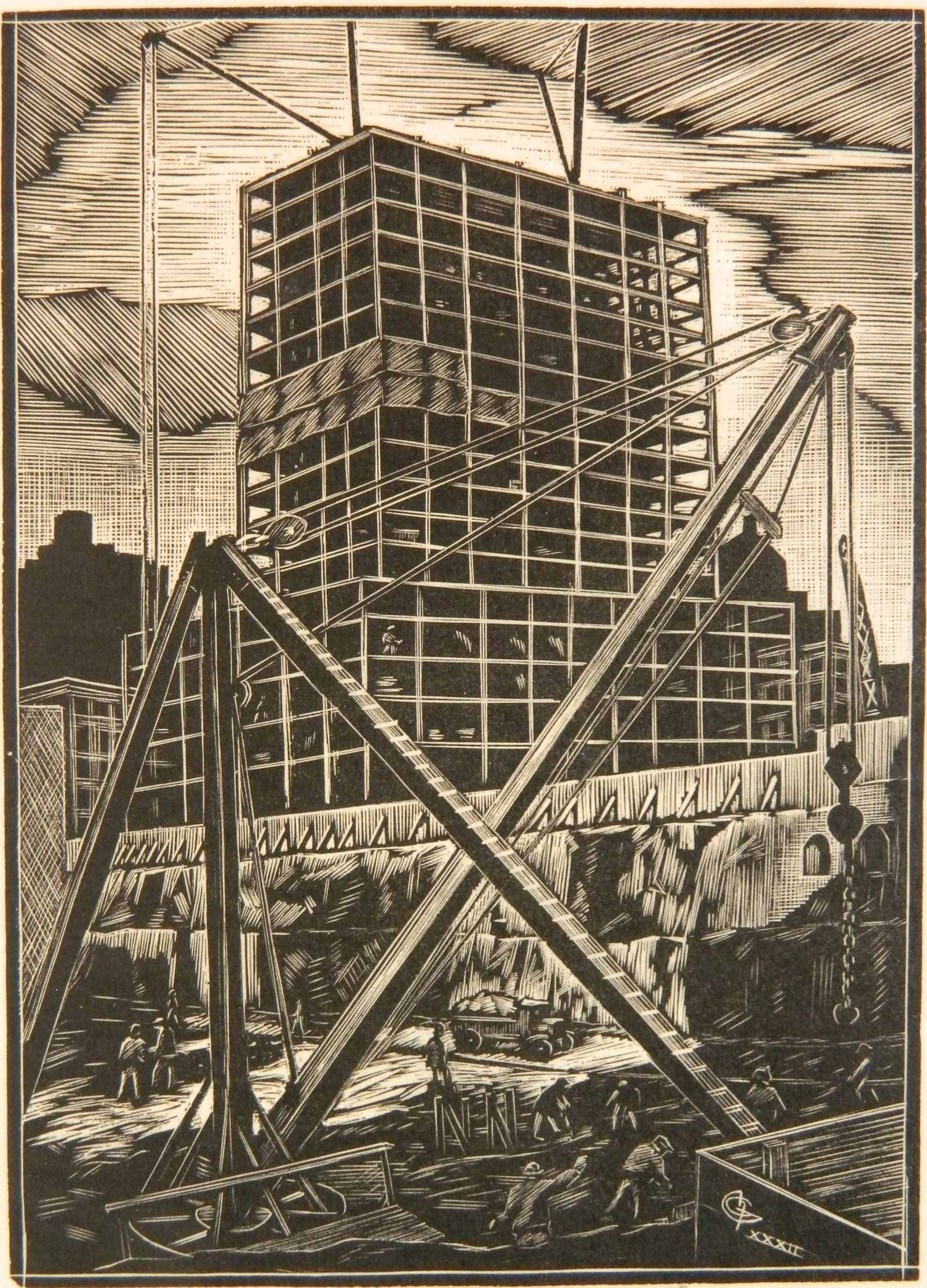 Hendrik Glintenkamp (American, 1887-1946) wood engraving (1 of 4)