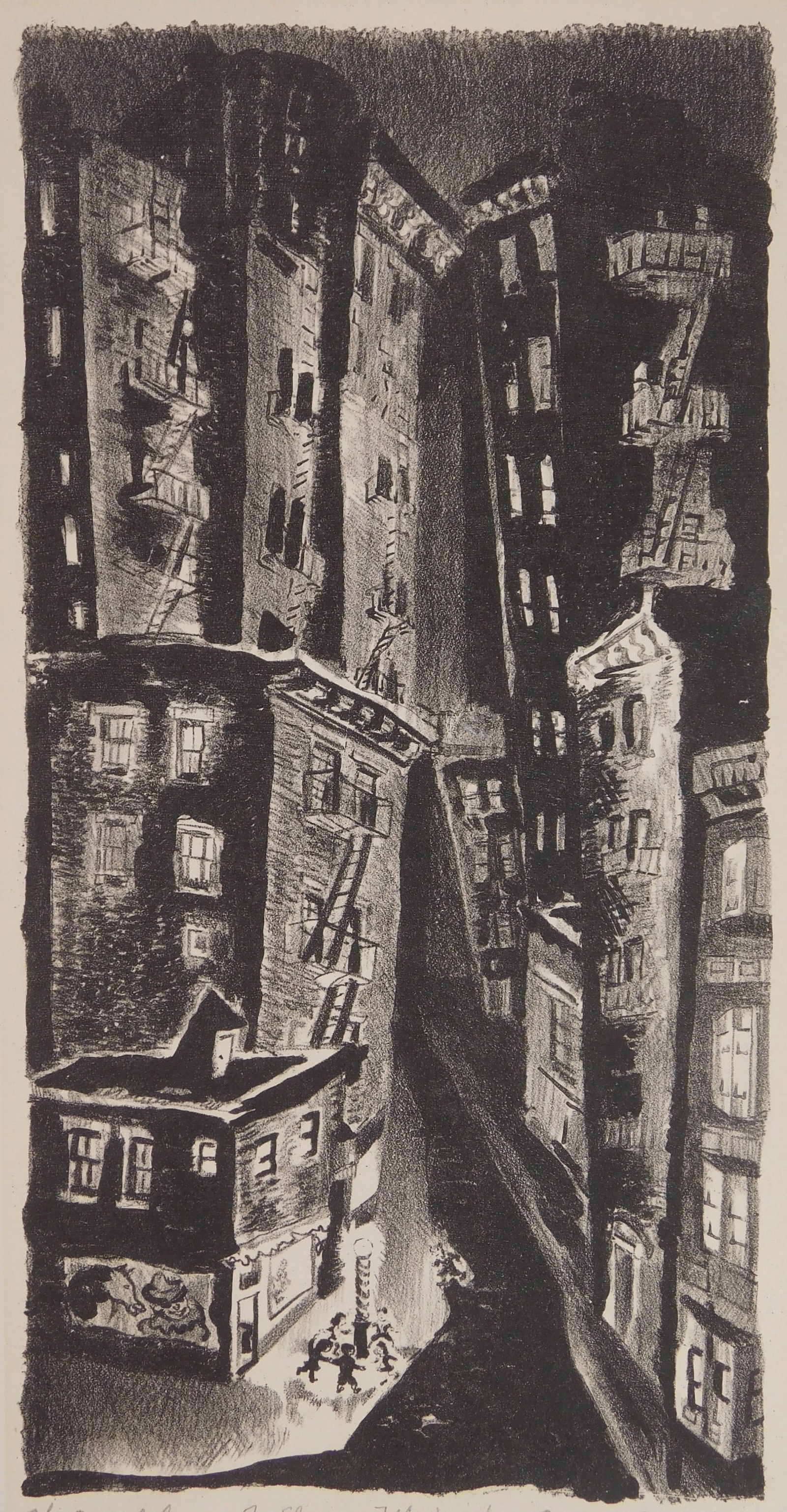 Bertram Goodman (American, 1904-1988) lithograph: The Maypole lithograph, ca. 1940, signed, titled and inscribed To Eleanor Telford with Gratitude! in pencil. 12 x 6" Provenance: Private collection- Lakewood, OH