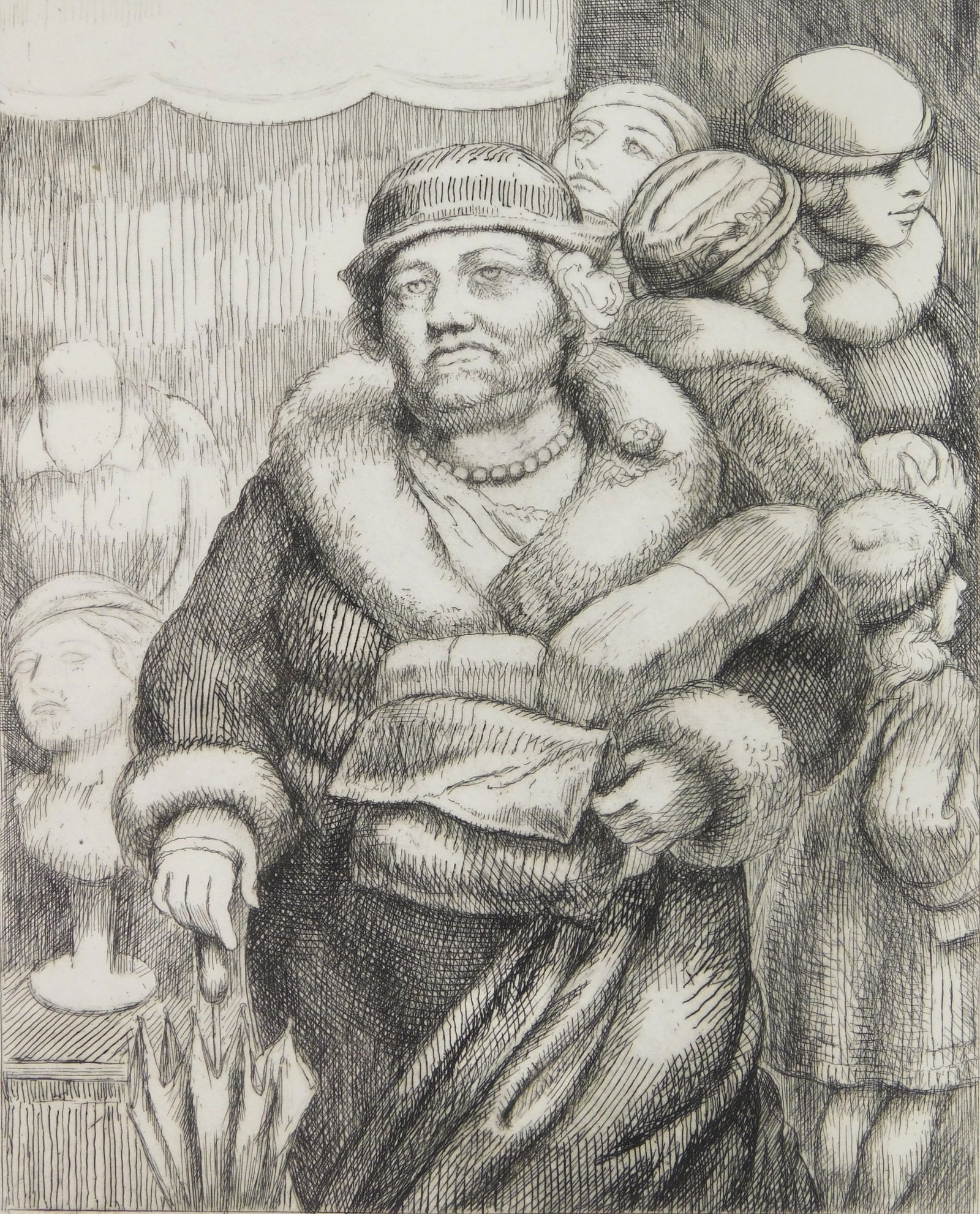 Kenneth Hayes Miller (American, 1876-1952) etching (1 of 4)