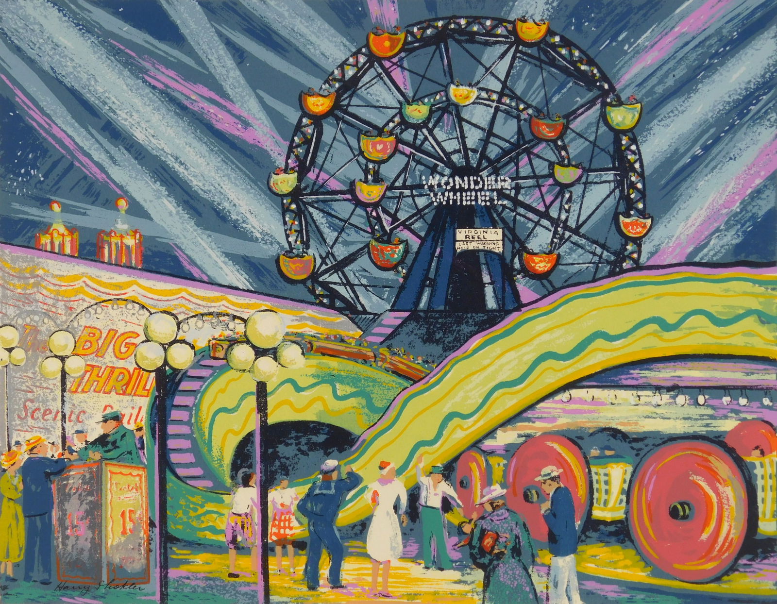 Harry Shokler (American, 1896-1978) silkscreen (1 of 3)