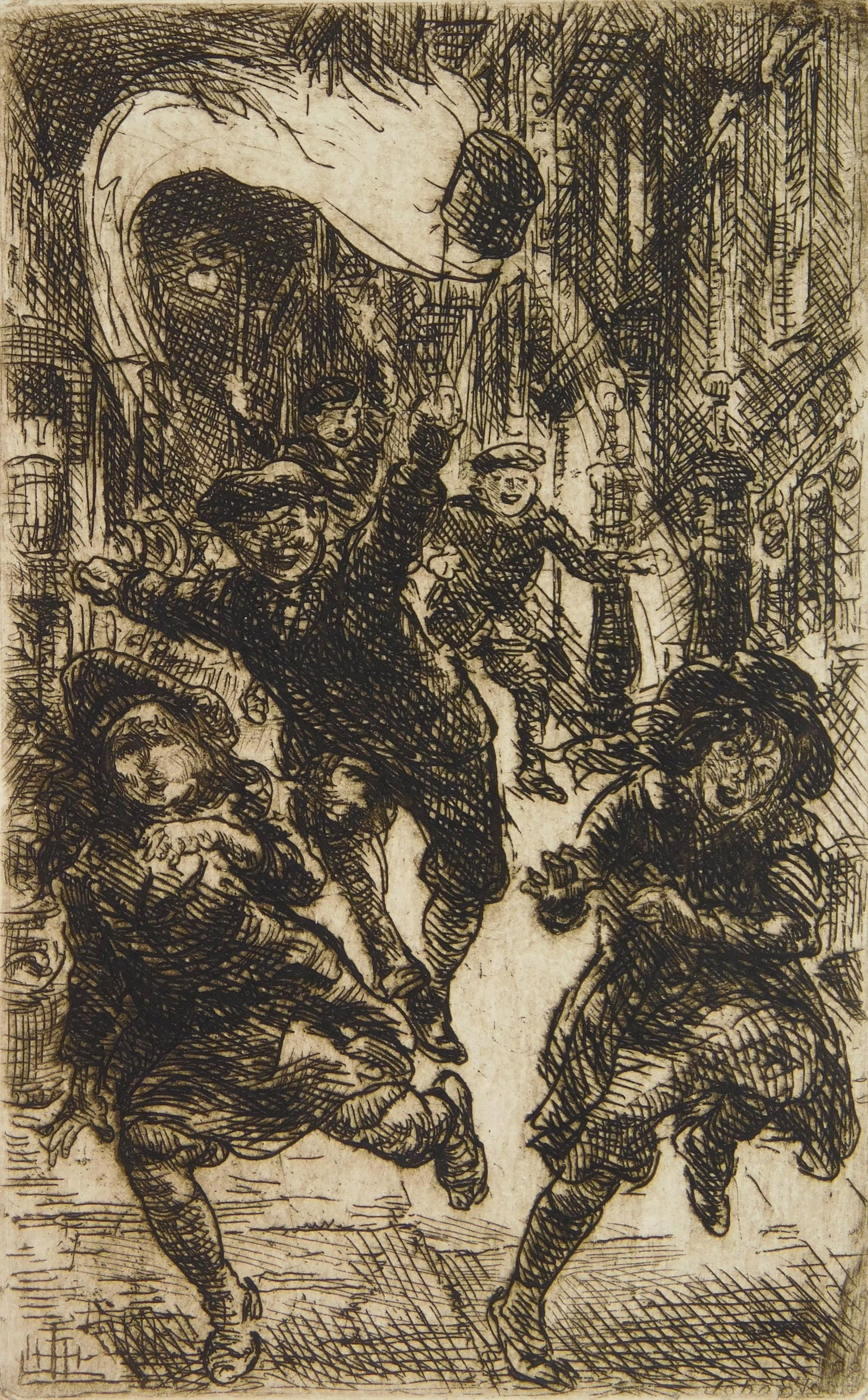 John Sloan (American, 1871-1951) etching (1 of 5)