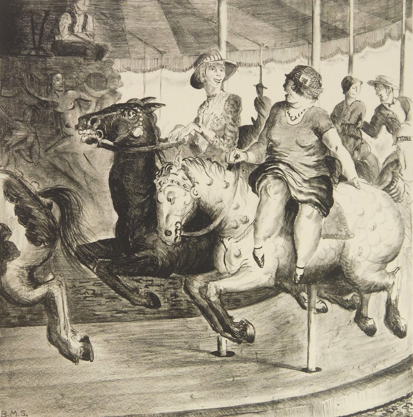 Benton Spruance (American, 1904-1967) lithograph (1 of 4)