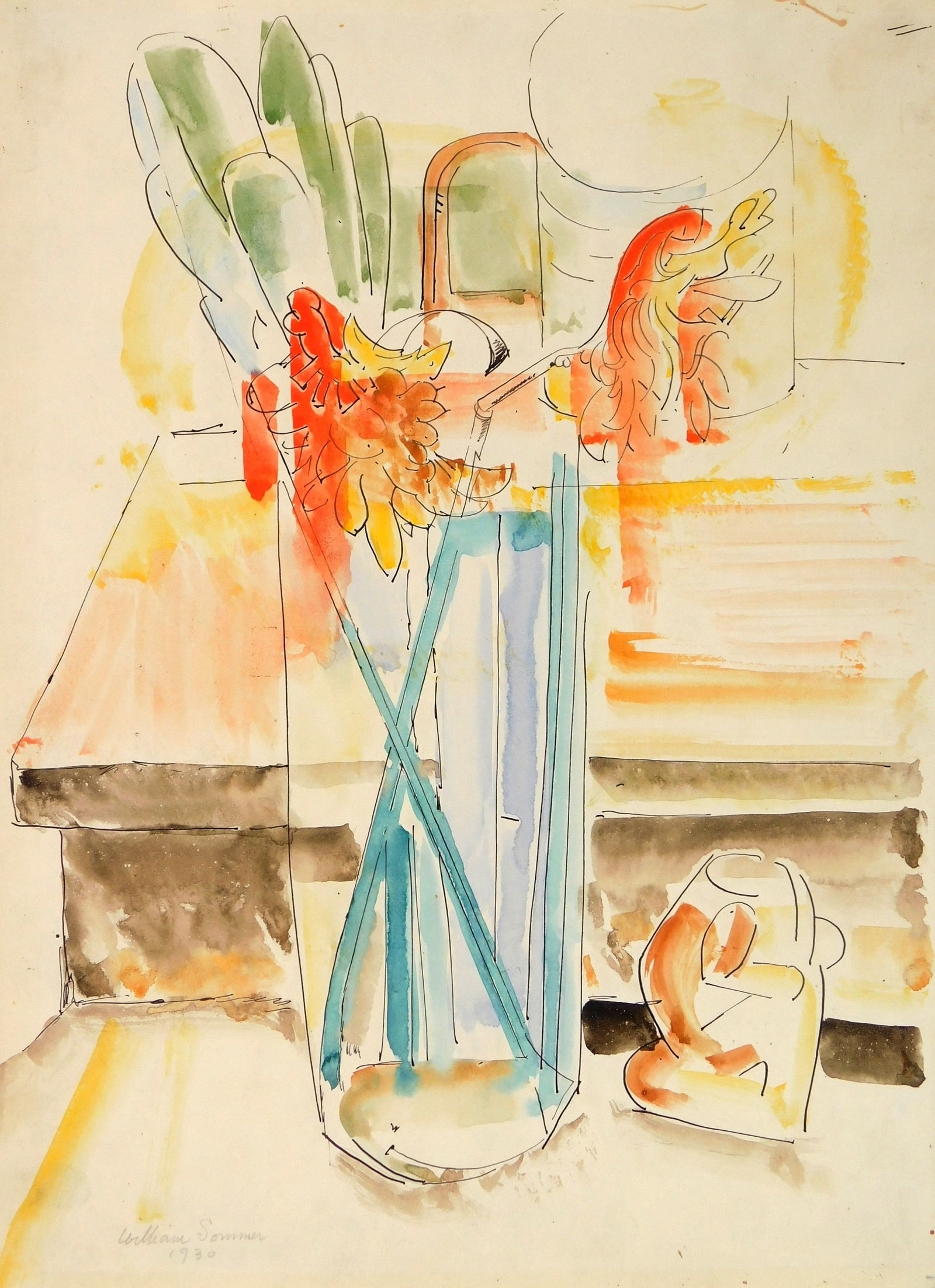 William Sommer (American, 1867-1949) watercolor (1 of 4)